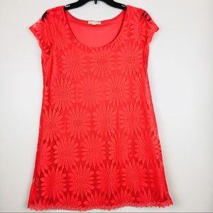 Red/Orange Daisy Dress